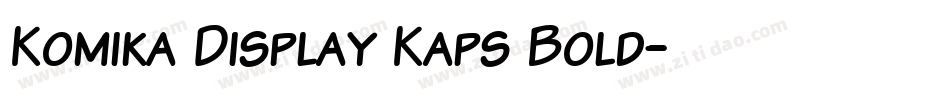 Komika Display Kaps Bold字体转换